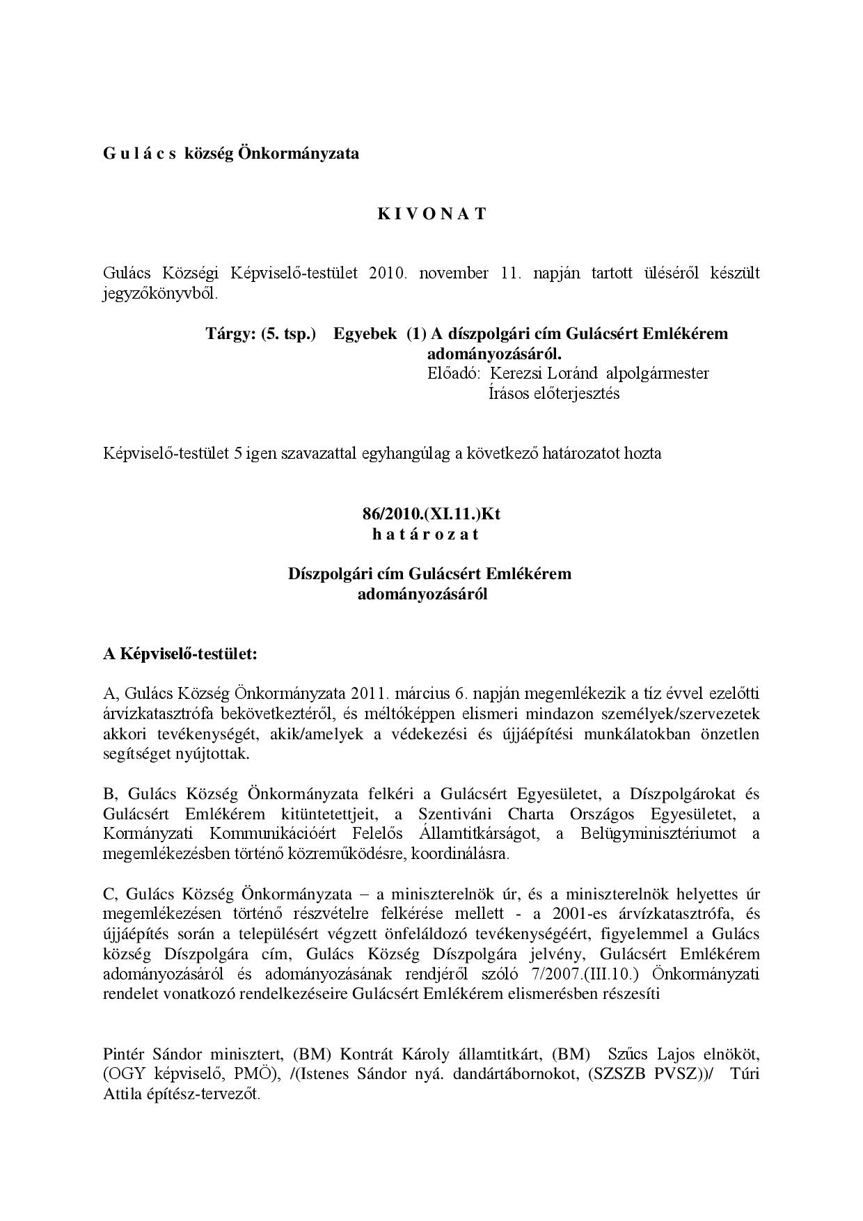 86 2010.XI.11. Gulács község díszpolgári cím 1 page 001
